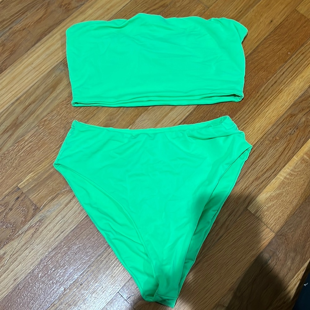 Neon green two piece